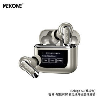 Tai nghe Bluetooth TWS Wekome Beluga S9 V5.4, Chống ồn ANC và ENC, pin 6H, màn hình LCD điều khiển