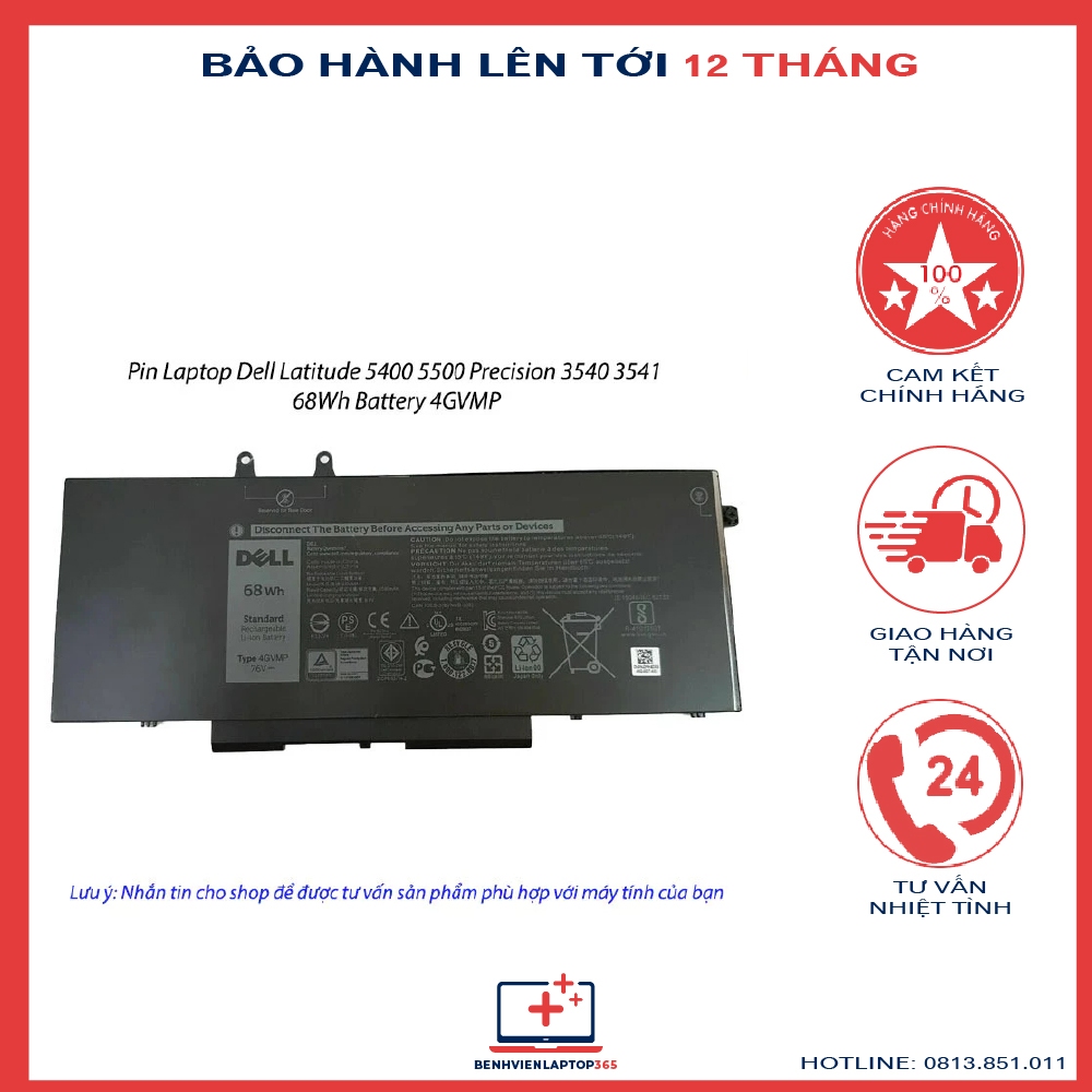ANTIEE 4GVMP 7.6V 68Wh laptopaccu compatibel met Dell Latitude 5400 5500 Precision 3540 3550 Inspiron 7590 7591 7791 2-in-1 serie 1V1XF R8D7N RF7WM 9JRYT 0X77XY 0C55GV2