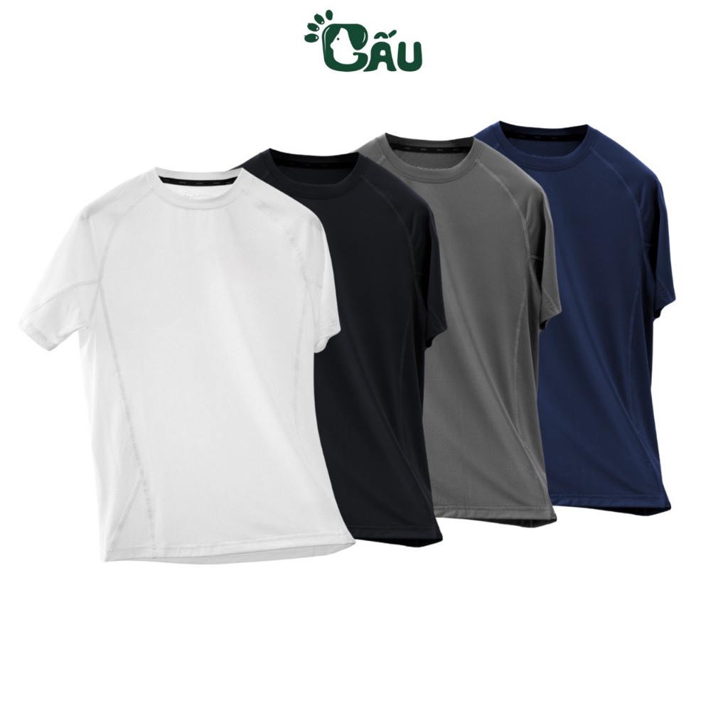Ảnh Áo thun nam Gấu 194 vải thun lạnh co dãn 4 chiều, phong cách thể thao - gym - bóng đá, from slim fit - TNRL 1