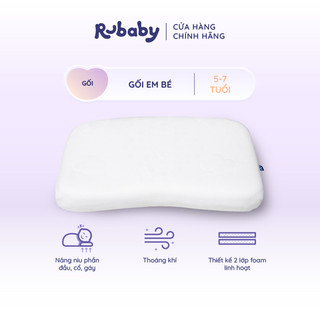 Gối Em Bé Rubaby (5-12 Tuổi) | Gối Memory Foam Êm Ái | Nâng Đỡ Cổ Vai Gáy | An Toàn Cho Bé