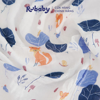 Khăn Quấn Em Bé 100% Cotton Tự Nhiên Rubaby | Chứng nhận GOTS| Mềm Mại Thoáng Mát Thấm Hút Tốt | Nhiều Màu Và Họa Tiết