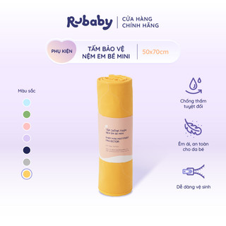 Tấm Bảo Vệ Nệm Em Bé Mini Rubaby | Nhỏ Gọn Tiện Lợi | Chống Thấm Tuyệt Đối | Bảo Vệ Nệm Khô Thoáng Sạch Sẽ (50x70cm)