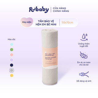 Tấm Bảo Vệ Nệm Em Bé Mini Rubaby | Nhỏ Gọn Tiện Lợi | Chống Thấm Tuyệt Đối | Bảo Vệ Nệm Khô Thoáng Sạch Sẽ (50x70cm)