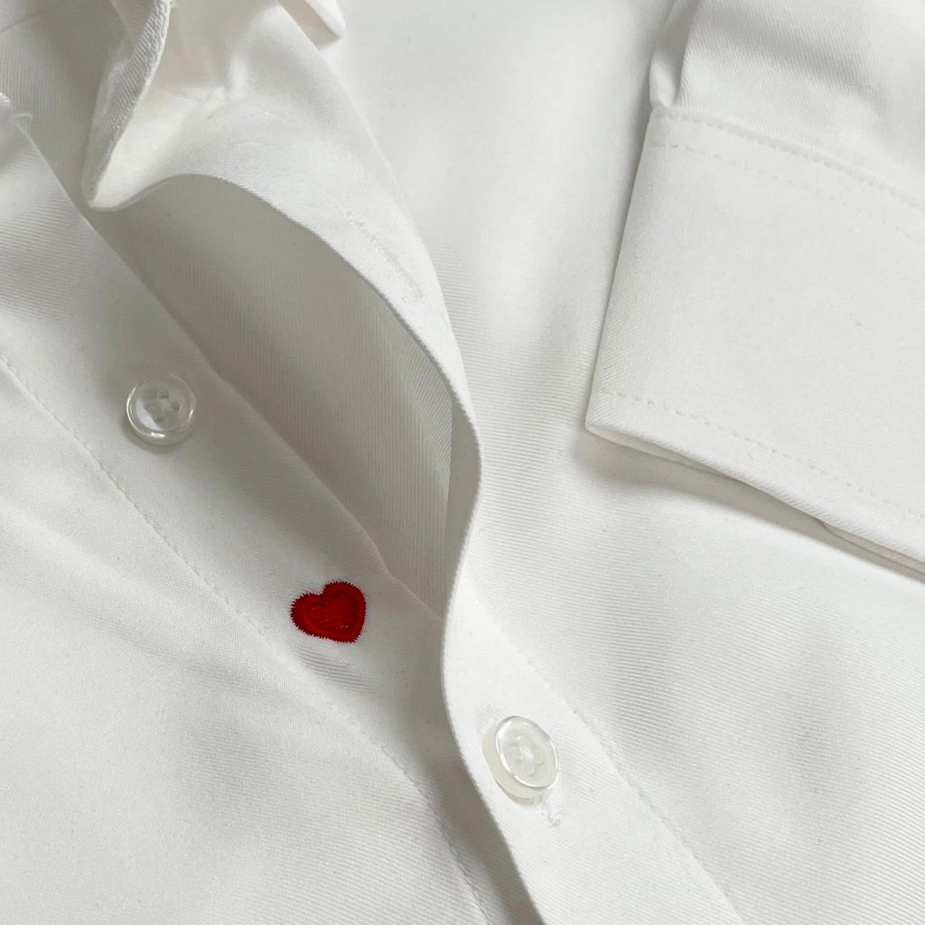 Áo sơ mi nam nữ dài tay Heartshirt LILA form suông vải Oxford Premium không nhăn trẻ trung, Hàn Quốc