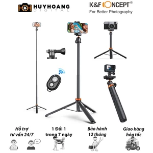 Chân Tripod dành cho máy ảnh, điện thoại, camera gopro osmo pocket insta360 x4 | K&F CONCEPT MS-08 KF09.127V1