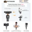 Chân Tripod dành cho máy ảnh, điện thoại, camera gopro osmo pocket insta360 x4 | K&F CONCEPT MS-08 KF09.127V1