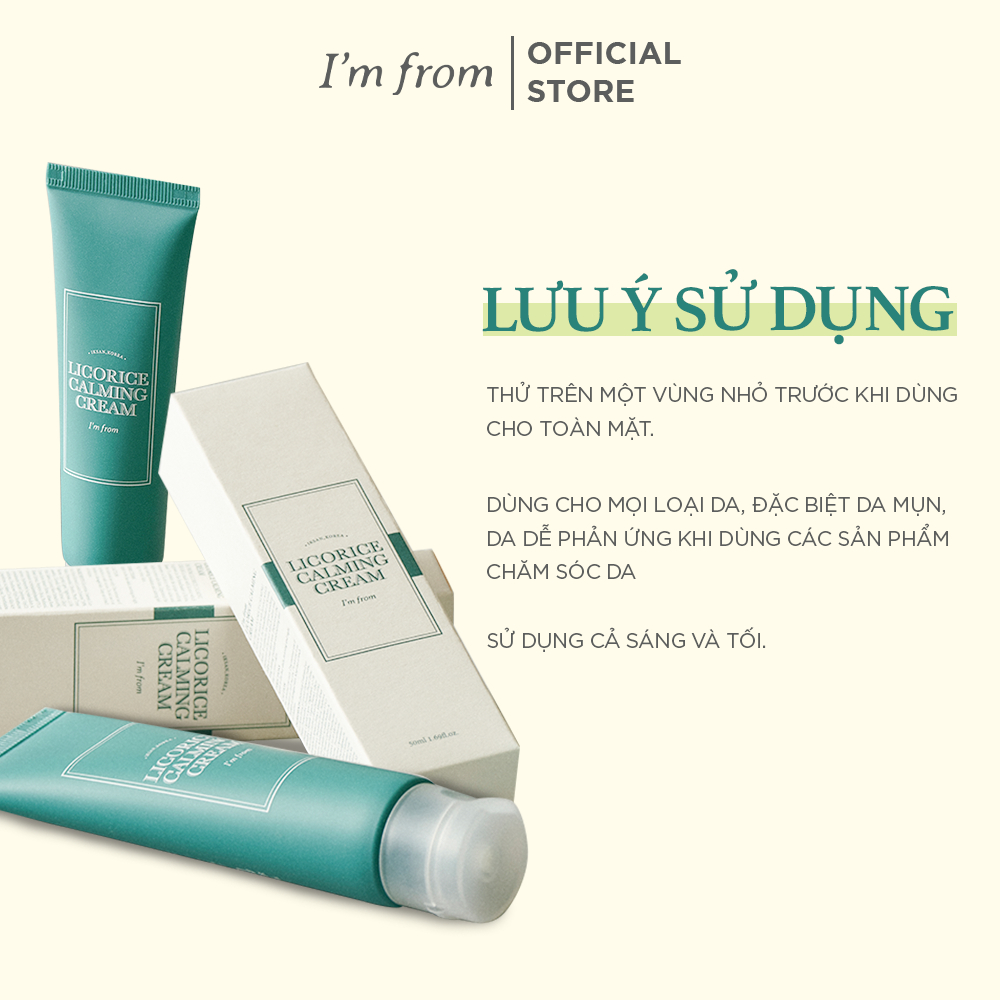 Ảnh Combo I'm from Kem dưỡng Licorice Calming Cream 50ml+I'm From Sữa rửa mặt Mugwort Gel Cleanser 150ml 4