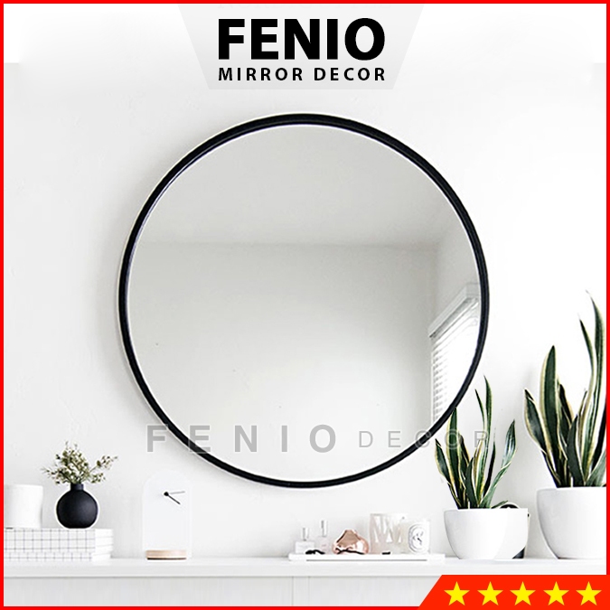 Ảnh Gương đèn led cảm ứng FENIO hình tròn treo tường nhà tắm decor phòng ngủ phòng khách 4