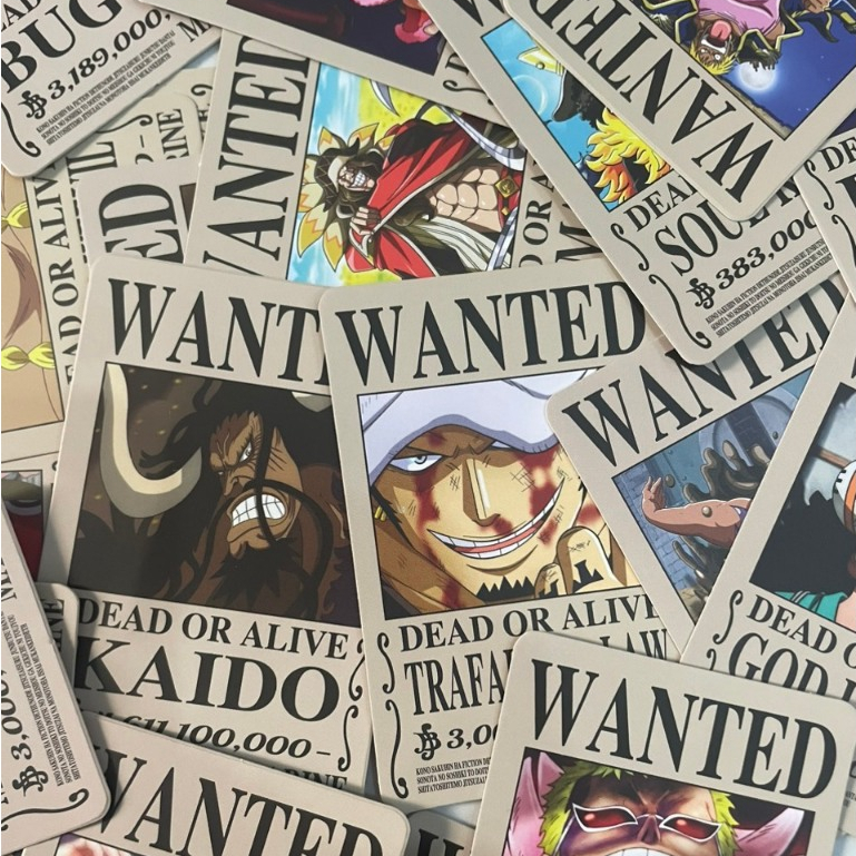 Hộp 50 Thẻ Bài Truy Nã One Piece Kích Thước 6x9cm - Đảo Hải Tặc -Wanted Card - Hàng Độc Quyền AnimeX