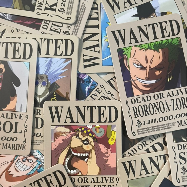 Hộp 50 Thẻ Bài Truy Nã One Piece Kích Thước 6x9cm - Đảo Hải Tặc -Wanted Card - Hàng Độc Quyền AnimeX