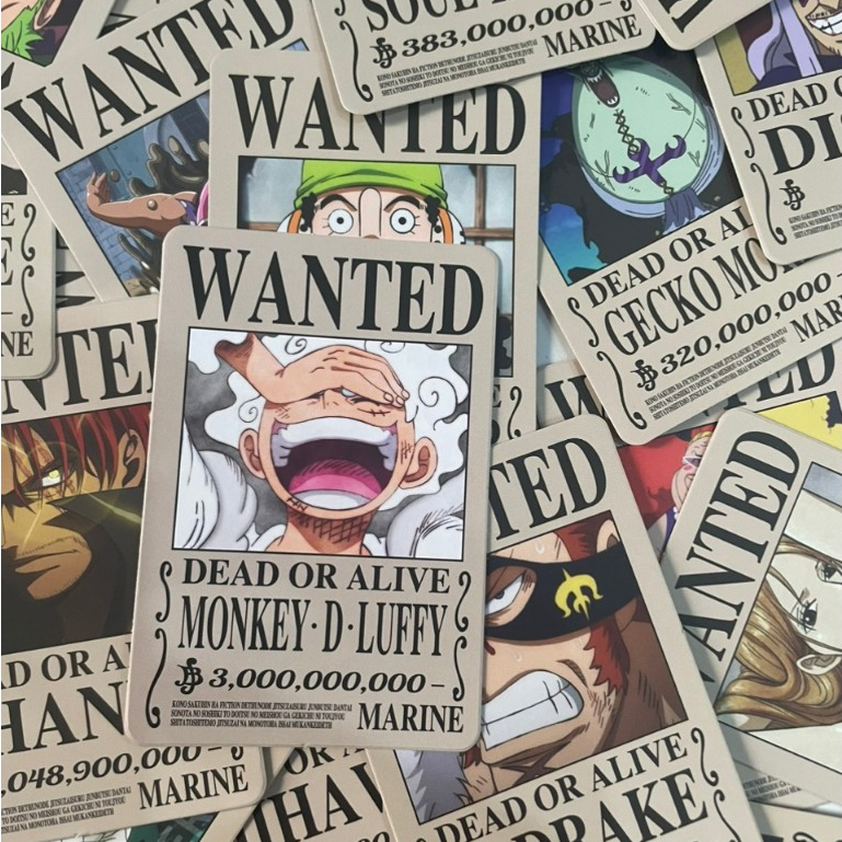 Hộp 50 Thẻ Bài Truy Nã One Piece Kích Thước 6x9cm - Đảo Hải Tặc -Wanted Card - Hàng Độc Quyền AnimeX
