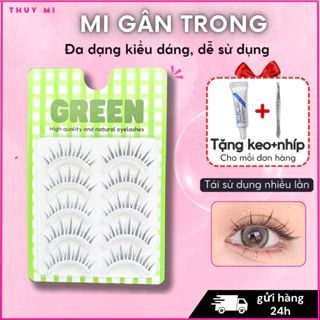 Lông Mi Giả Gân Trong Tự Nhiên 5 cặp Tái Sử Dụng Nhiều Lần Thuỷ Mi GREEN (Tặng 1 keo nhíp cho 1 đơn hàng)