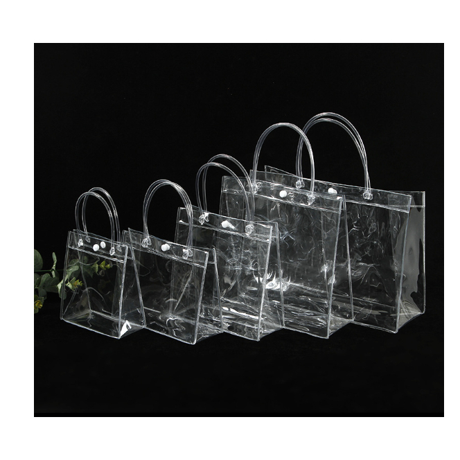Túi Nhựa PVC (T81) Trong Suốt 2 QUAI NÚT BẤM Bảo Vệ Môi Trường | Shopee ...