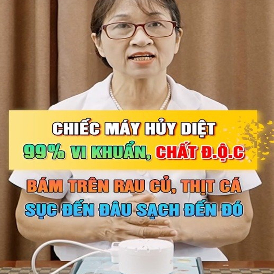 Máy khử khuẩn thực phẩm RENPHO, MÁY SỤC RENPHO , rửa siêu âm và sục ozone thực phẩm 2 in 1 an toàn sức khỏe