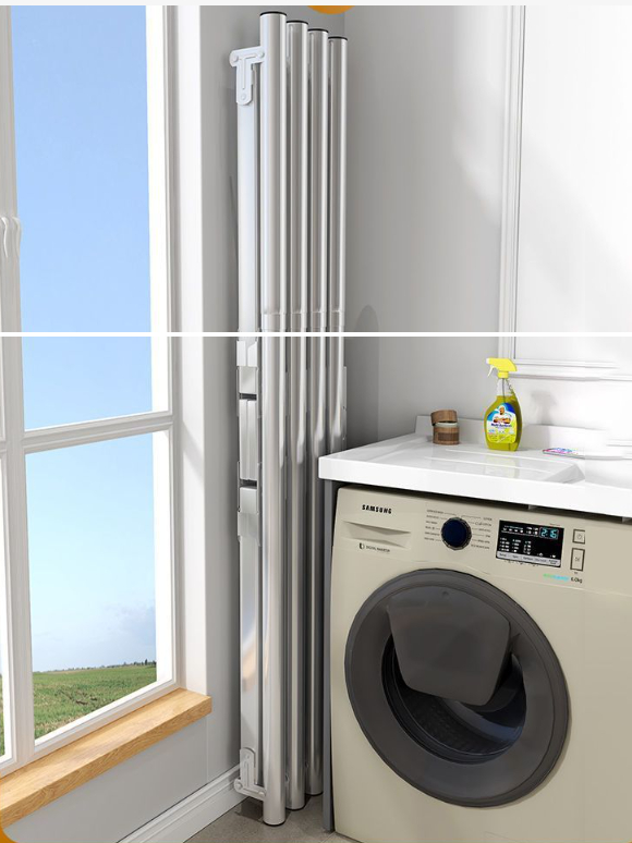 Ảnh Sào phơi quần áo gấp gọn AVOHOME 5 thanh chính hãng loại giàn phơi treo quần áo cho gia đình 4