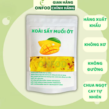 Xoài sấy dẻo muối ớt ONFOD đồ ăn vặt cho người giảm cân ăn kiêng eatclean healthy foods 100g 200g 300g 400g