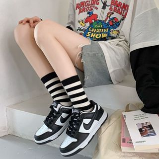 Combo 5 đôi tất nam nữ cổ cao thể thao trẻ trung năng động họa tiết kẻ sọc thời trang LANIXA T654