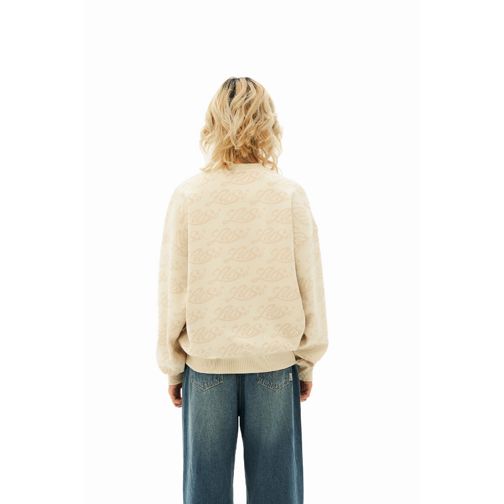 Áo Nỉ Không Mũ BOO Unisex Oversized In Tràn Hình Gấu Dâu Lotso