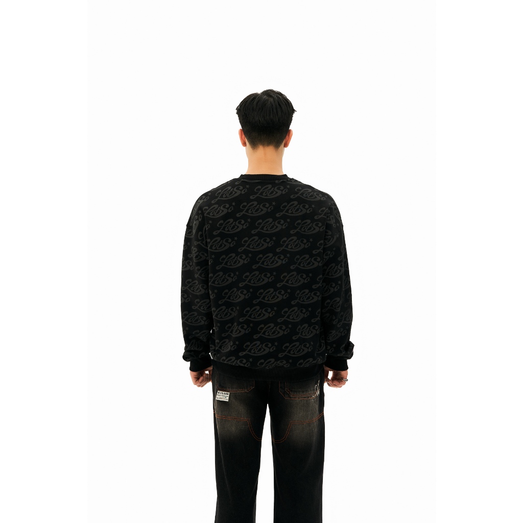 Áo Nỉ Không Mũ BOO Unisex Oversized In Tràn Hình Gấu Dâu Lotso