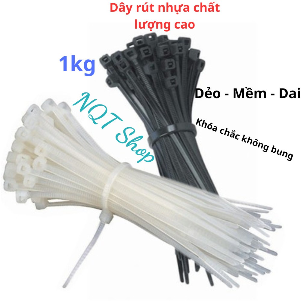 Dây rút nhựa, dây thít nhựa Màu đen trắng 1Kg đủ Size, Chất Lượng Cao ...
