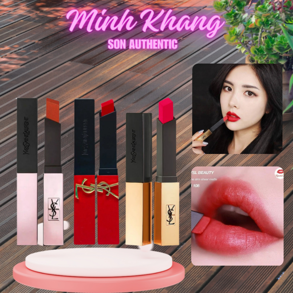 Son YSL Màu 1966 Rouge Libre The Slim Matte Màu Đỏ Gạch - Limited ...