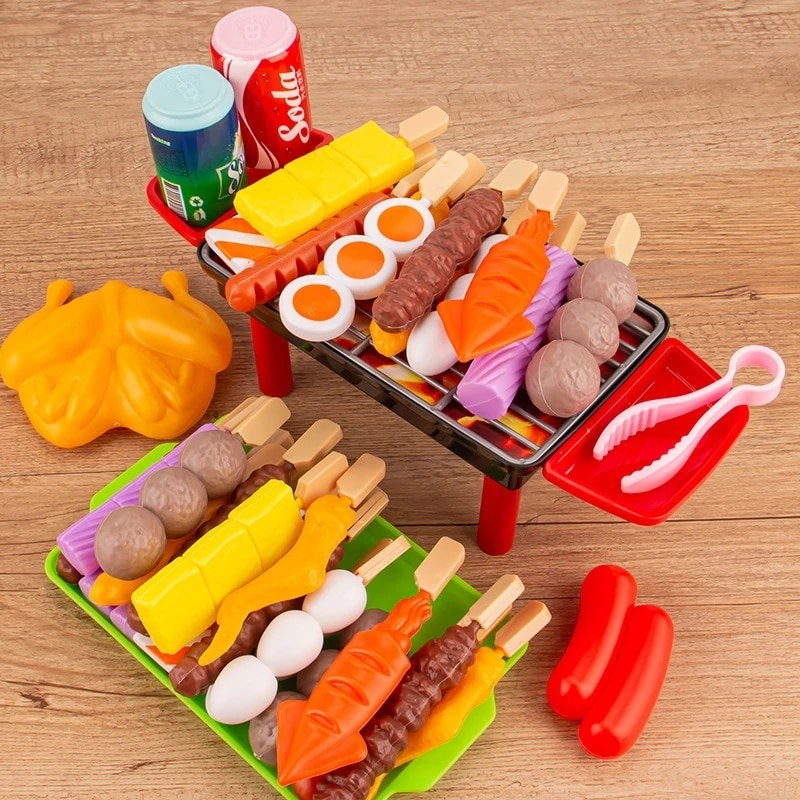 Mô Phỏng Thực Phẩm Hải Sản Trái Cây Và Rau Quả Nhà Bếp Lẩu Đồ Chơi Trẻ Em Thịt Nướng Bé Trai Và Bé Gái Bộ Nấu Ăn