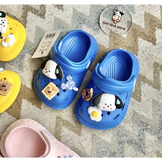 Sục sandal Cho Bé Gắn Sticker Cún Con 3D Dễ Thương đế chống trơn Chất Liệu hạt Nhựa EVA Bền Đẹp Siêu Xinh Cho Bé TraiS08