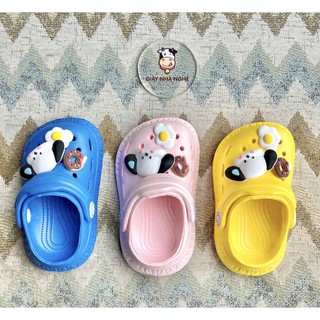 Sục sandal Cho Bé Gắn Sticker Cún Con 3D Dễ Thương đế chống trơn Chất Liệu hạt Nhựa EVA Bền Đẹp Siêu Xinh Cho Bé TraiS08