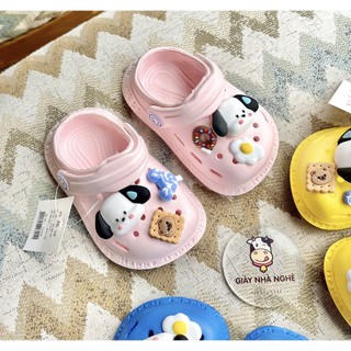 Sục sandal Cho Bé Gắn Sticker Cún Con 3D Dễ Thương đế chống trơn Chất Liệu hạt Nhựa EVA Bền Đẹp Siêu Xinh Cho Bé TraiS08