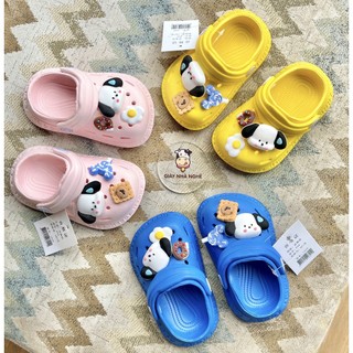 Sục sandal Cho Bé Gắn Sticker Cún Con 3D Dễ Thương đế chống trơn Chất Liệu hạt Nhựa EVA Bền Đẹp Siêu Xinh Cho Bé TraiS08
