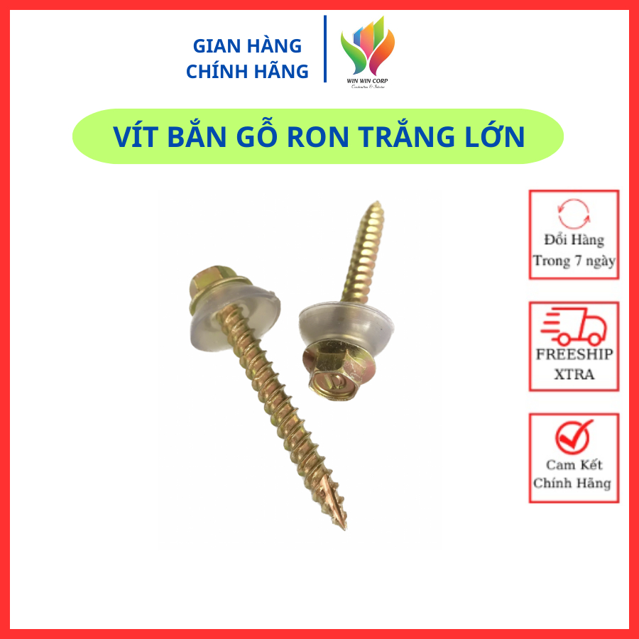 [1kg] Vít bắn tôn, bắn gỗ ron trắng lớn đủ kích cỡ 2F5, 4P, 5P, 6P. 7 ...