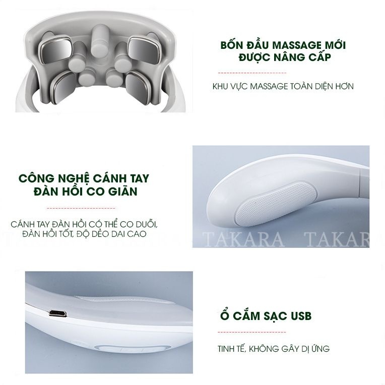 Máy Massage Cổ Vai Gáy ,Máy Mát Xa Cổ Xung Điện Giúp Hết Sạch Đau Mỏi Cổ Chỉ 5 Phút, Máy Massage Cổ
