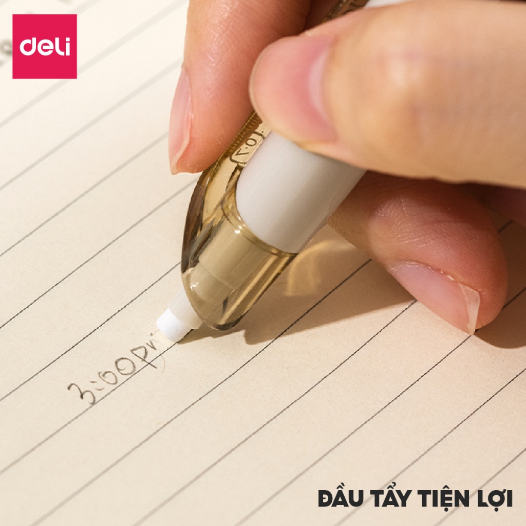 Bút Chì Kim Scribe Deli Màu Pastel Ngòi 0.5mm/0.7mm Deli, Bút Chì Bấm Cơ Học Có Đầu Tẩy Thiết Kế Chống Gãy Ngòi