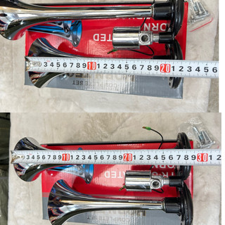 Còi hơi, kèn hơi 2 loa inox, còi hơi điện 12v và 24v cho xe có bình hơi.
