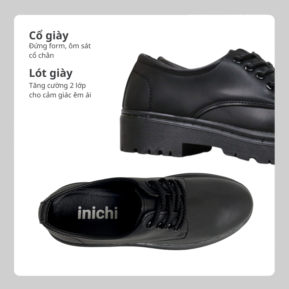 Ảnh Giày da nam thời trang INICHI G1115 da lì chống gãy đế cao 1