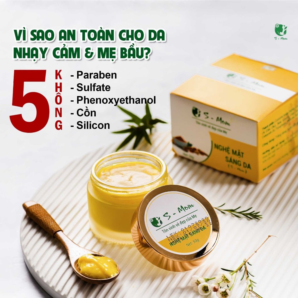 Kem nghệ SMOM sáng da + TẶNG sữa rửa mặt 40ml – giúp mờ thâm nám từ thiên nhiên an toàn cho cả mẹ bầu