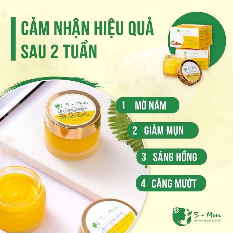 Kem nghệ SMOM sáng da + TẶNG sữa rửa mặt 40ml – giúp mờ thâm nám từ thiên nhiên an toàn cho cả mẹ bầu