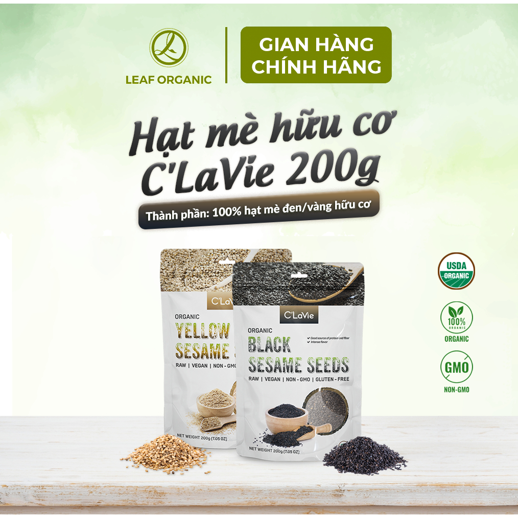 Ảnh Hạt mè hữu cơ thuần chủng không biến đổi gen C'LaVie 200g 1