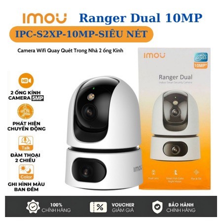 Camera Wifi IMOU 2 Mắt Ranger Dual Pro S2XEP 6MP/10MP, S2XP, Xoay 360 Độ, Đàm Thoại 2 Chiều, Có Màu Ban Đêm | BigBuy360 - bigbuy360.vn