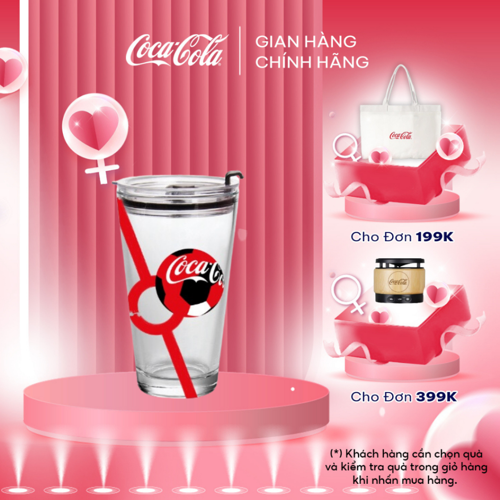 [Gro gift] Ly thủy tinh có nắp Coca Cola 450ml Coca-Cola Official Store ...