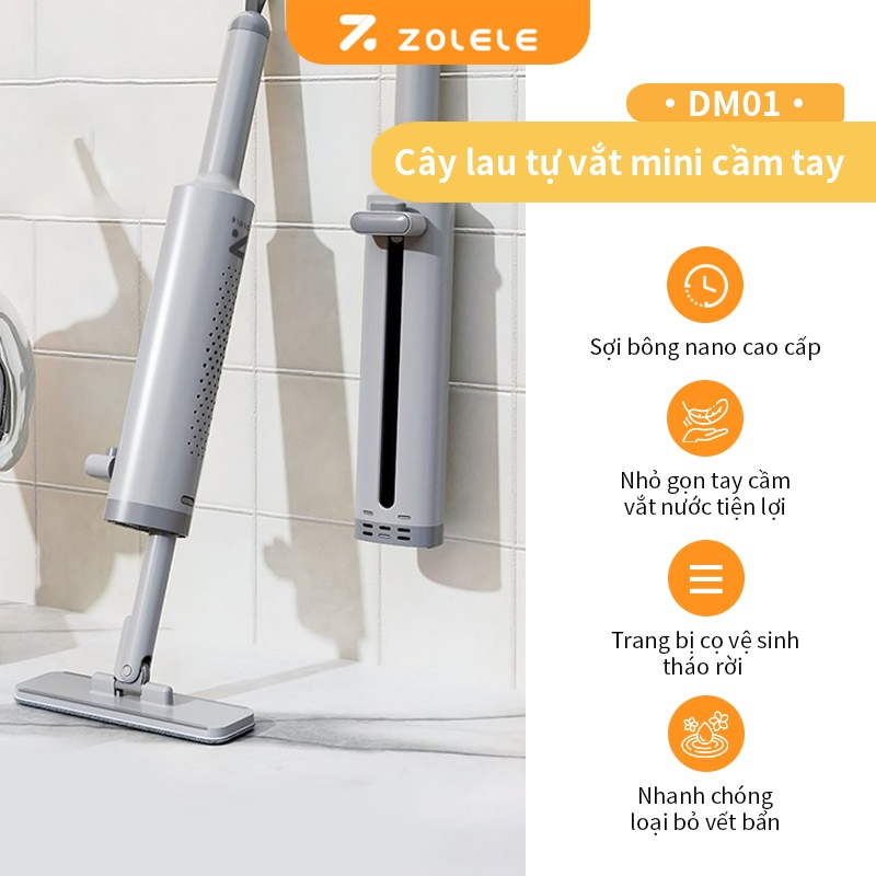 Ảnh Cây lau tự vắt mini ZOLELE cầm tay cọ nhỏ tháo rời tiện lợi vệ sinh nhanh chóng DM01 - Chính hãng 3