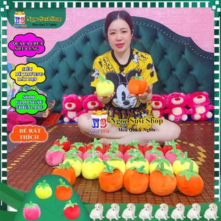 THÚ BÔNG QUẢ CHUỐI CỦ CÀ RỐT TRÁI ỚT NHIỀU MÀU SIZE NHÍ 25CM SIÊU ĐÁNG YÊU - gấu bông đồ chơi doll toy búp bê HÀNG HOT