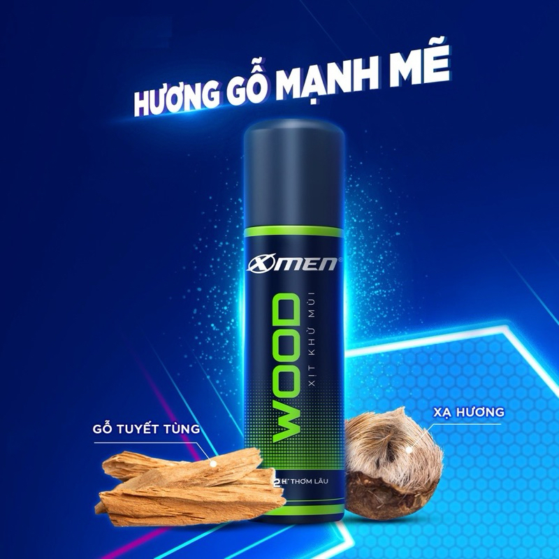Xịt thơm toàn thân X Men FIRE/WOOD cho nam lưu hương lâu 100ml,140ml
