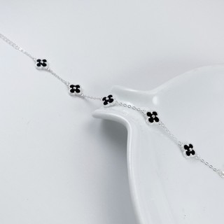 Vòng tay bạc Four Leaf cỏ 4 lá đính đá Bracelet Silver 2186