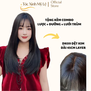 Dk09_Tóc dệt kim nguyên đầu layer, chất tóc sợi tơ cao cấp [Kèm combo phụ kiện]]