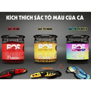 Cám BOS tăng màu Xanh - Đỏ - Vàng Cá Lóc vảy rồng từ Singapo Hỗ Trợ Tăng Màu Đỏ Vàng