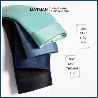 Combo 4 Quần Lót Nam Lụa Lạnh Siêu Mỏng Thoáng Khí, Quần Sịp Boxer Nam Mềm Mại Co Giãn 4 Chiều