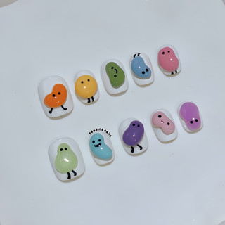 Nailbox nặn gel nổi hạt đậu vô tri dễ thương