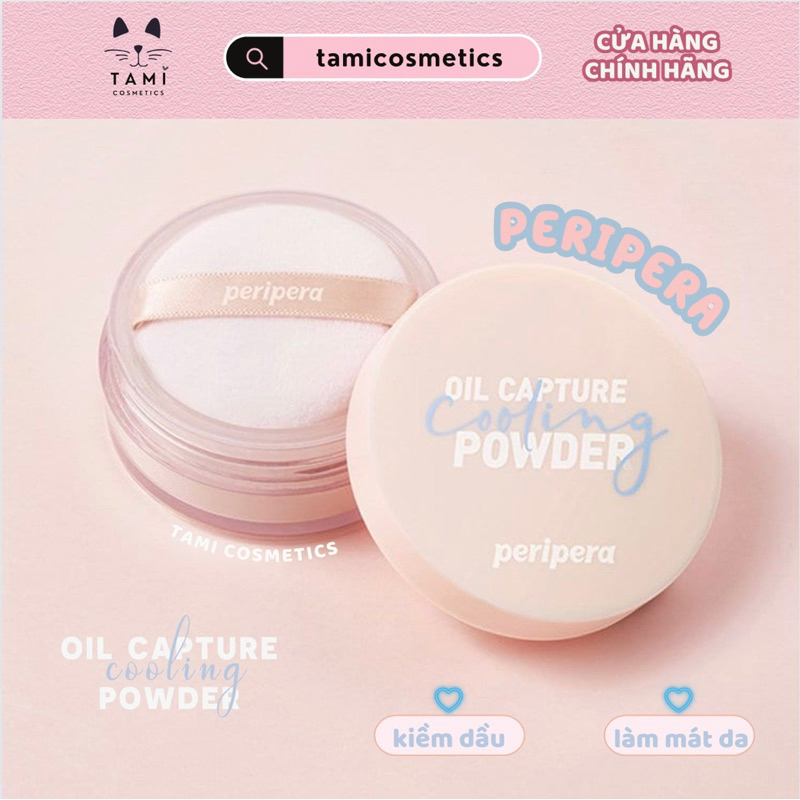 Phấn phủ Peripera Oil Capture Cooling Powder kiềm dầu , làm mát da ...