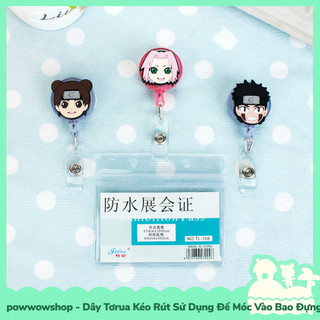 [Sẵn VN - Hỏa Tốc] Tơrua Dây Kéo Rút 60cm Móc Bao Đựng Thẻ Nhân Viên Phong Cách Nhân Vật Anime Manga Naruto